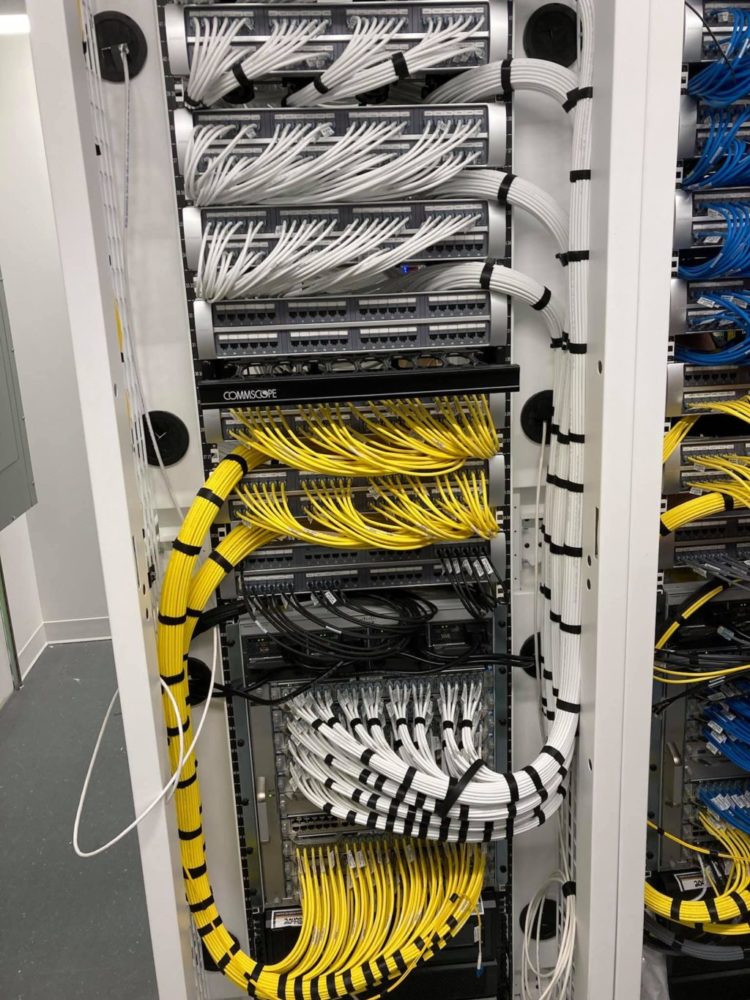 What does network cabling do?