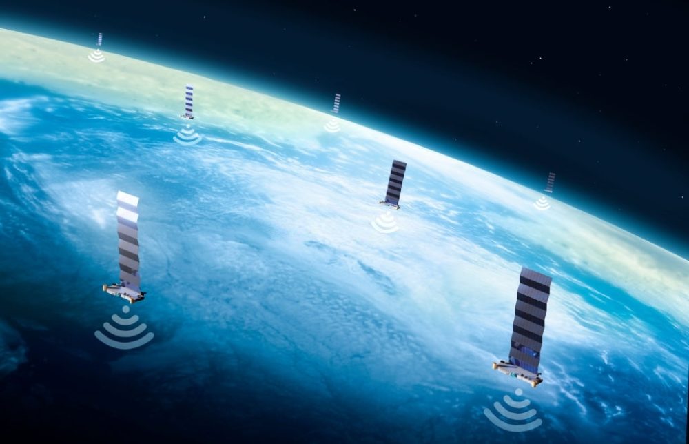 These are some of the Starlink Satellite Internet Service satellites orbiting in space.