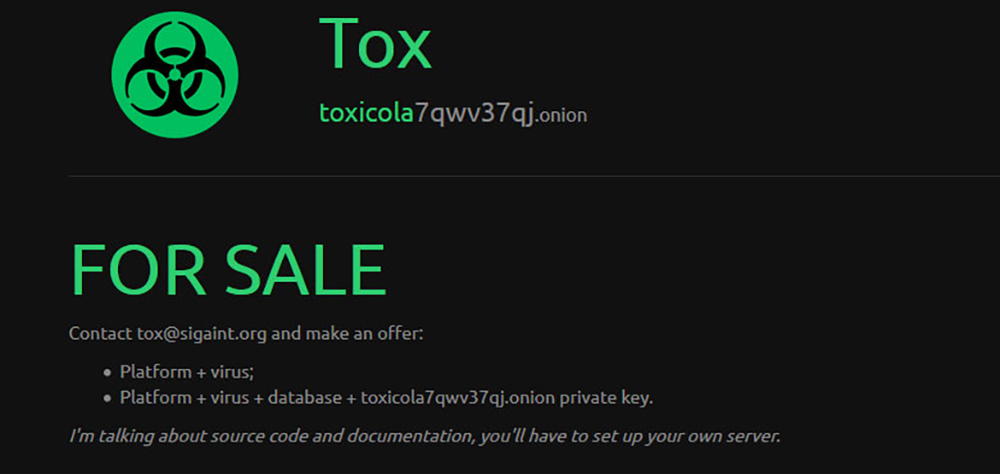 Tox virus homepage