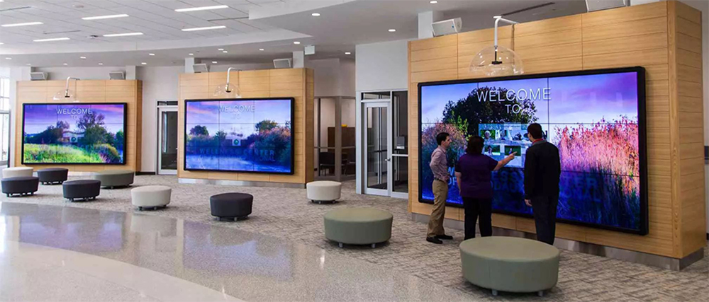 Healthcare digital signage walls