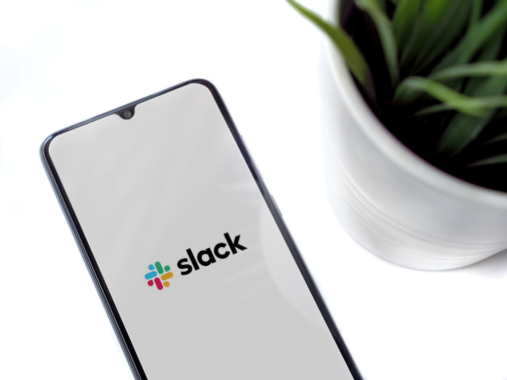 Slack app on a cell phone
