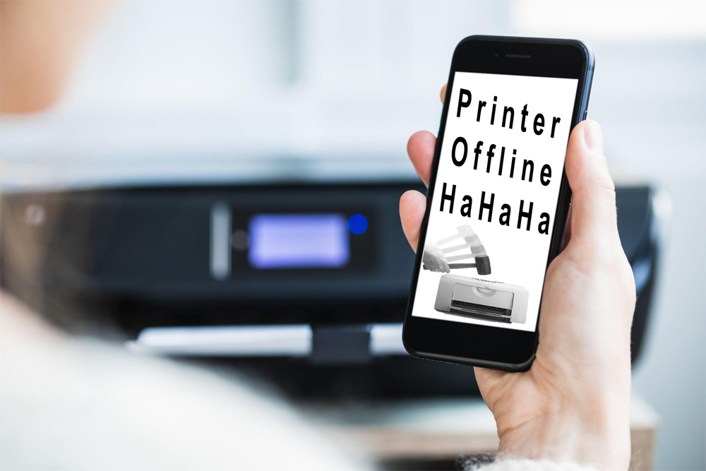 why does my printer say it is offline on a cell phone screen